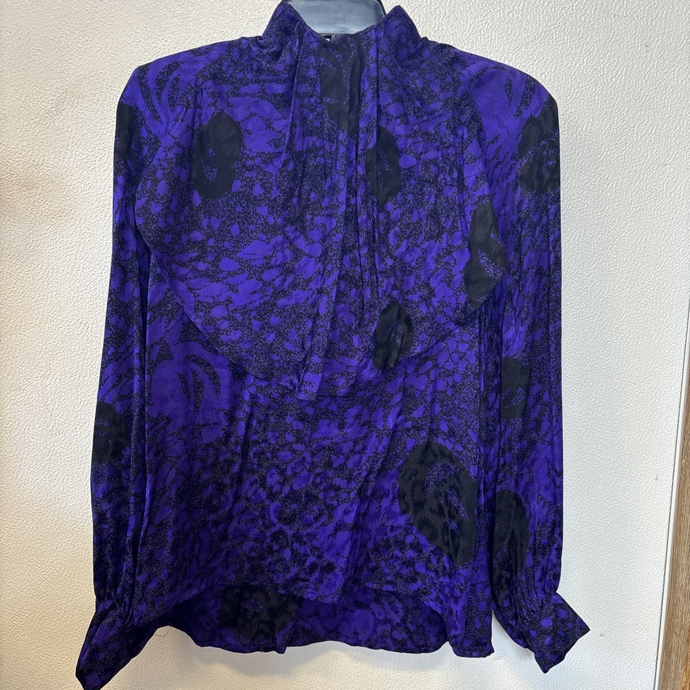 Vintage Frank Masandrea 100% Silk Top Blouse‎ - Size 10